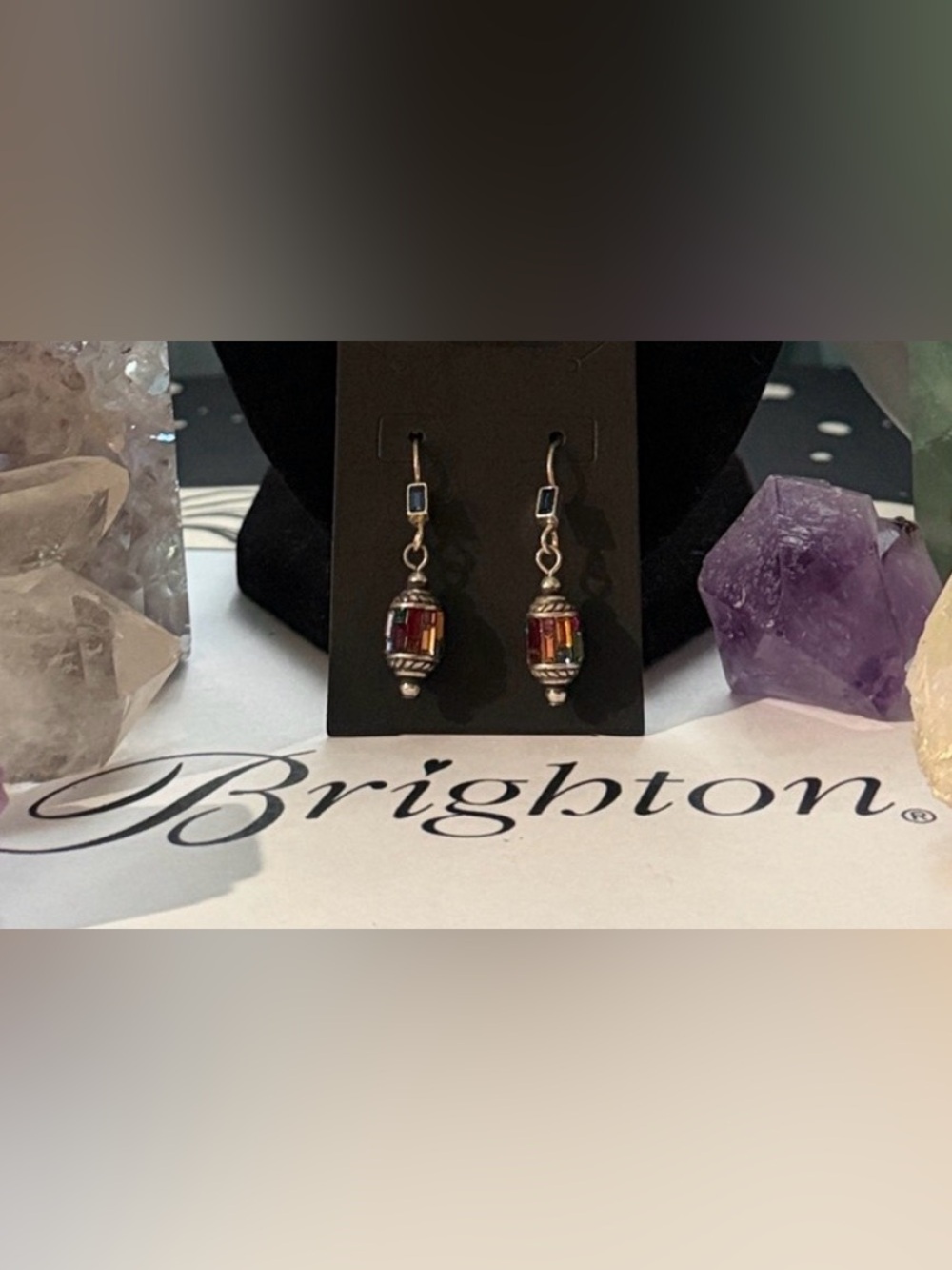 💎  RARE FIND! BRIGHTON SAINT MICHAEL’s Earrings MINT CONDITION! RETIRED